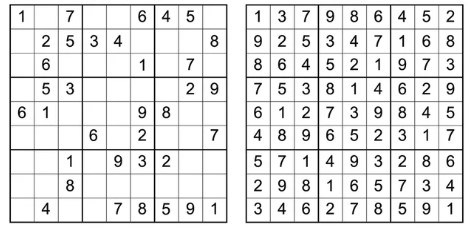 Ejemplo de una partida de Sudoku